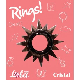 Чёрное эрекционное кольцо Rings Cristal